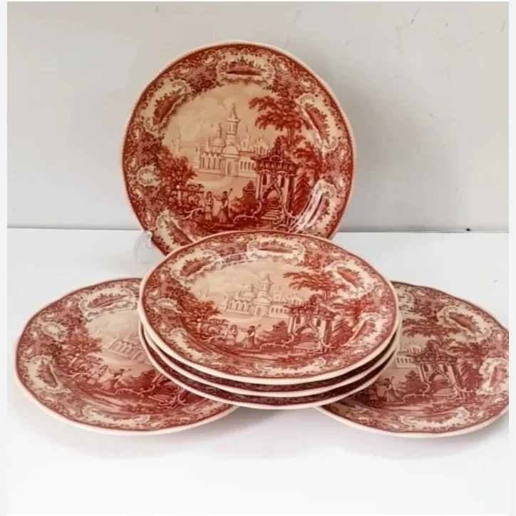 بشقاب میوه خوری صورتی اف ان قدیمی(پس کرایه)