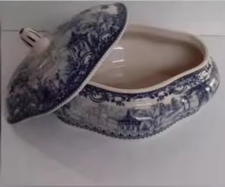 شکلات خوری بیضی آبی برند آکسفورد انگلند